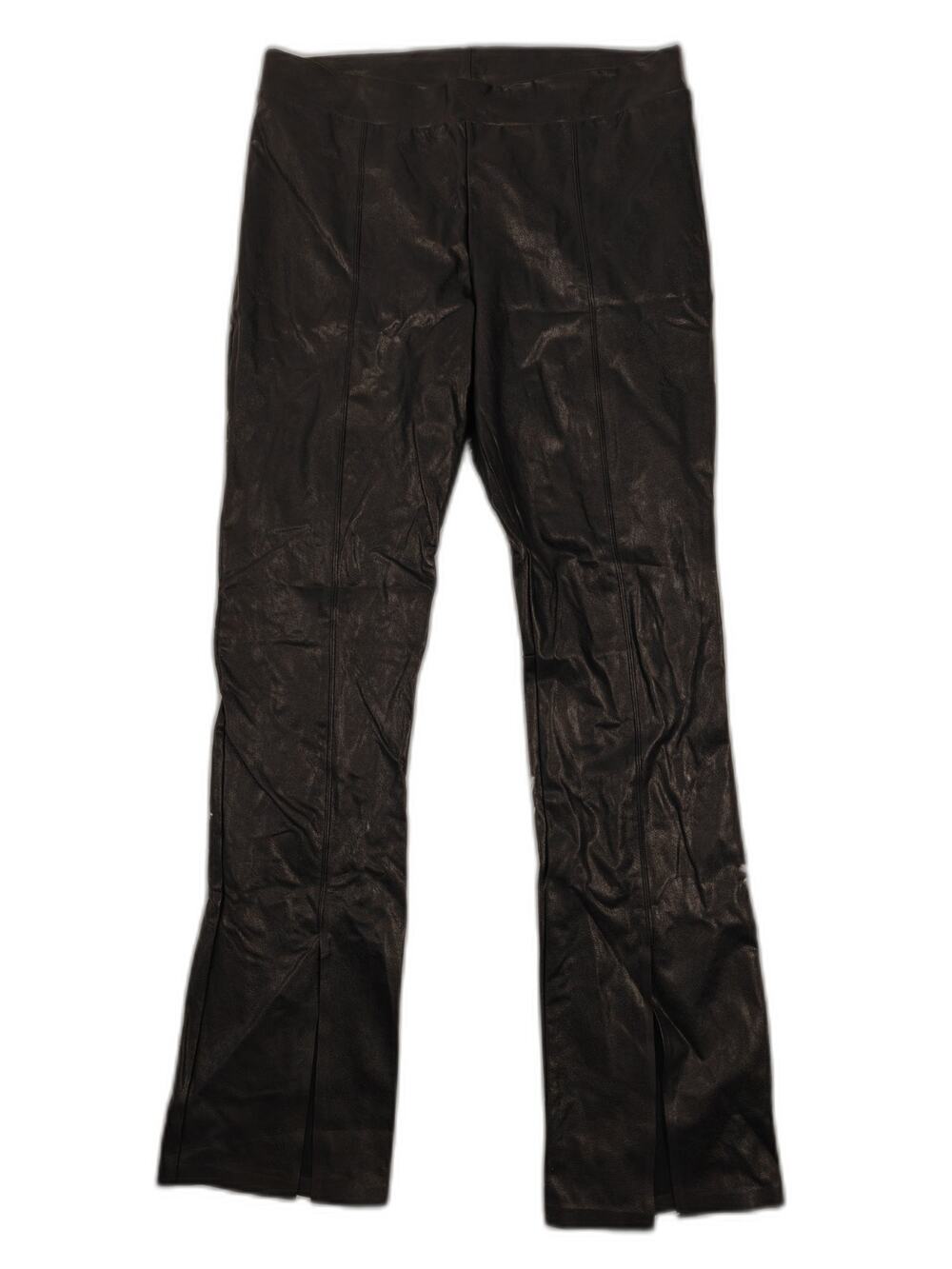 Womens Commando Faux Leather Flare Pants Black Size XL